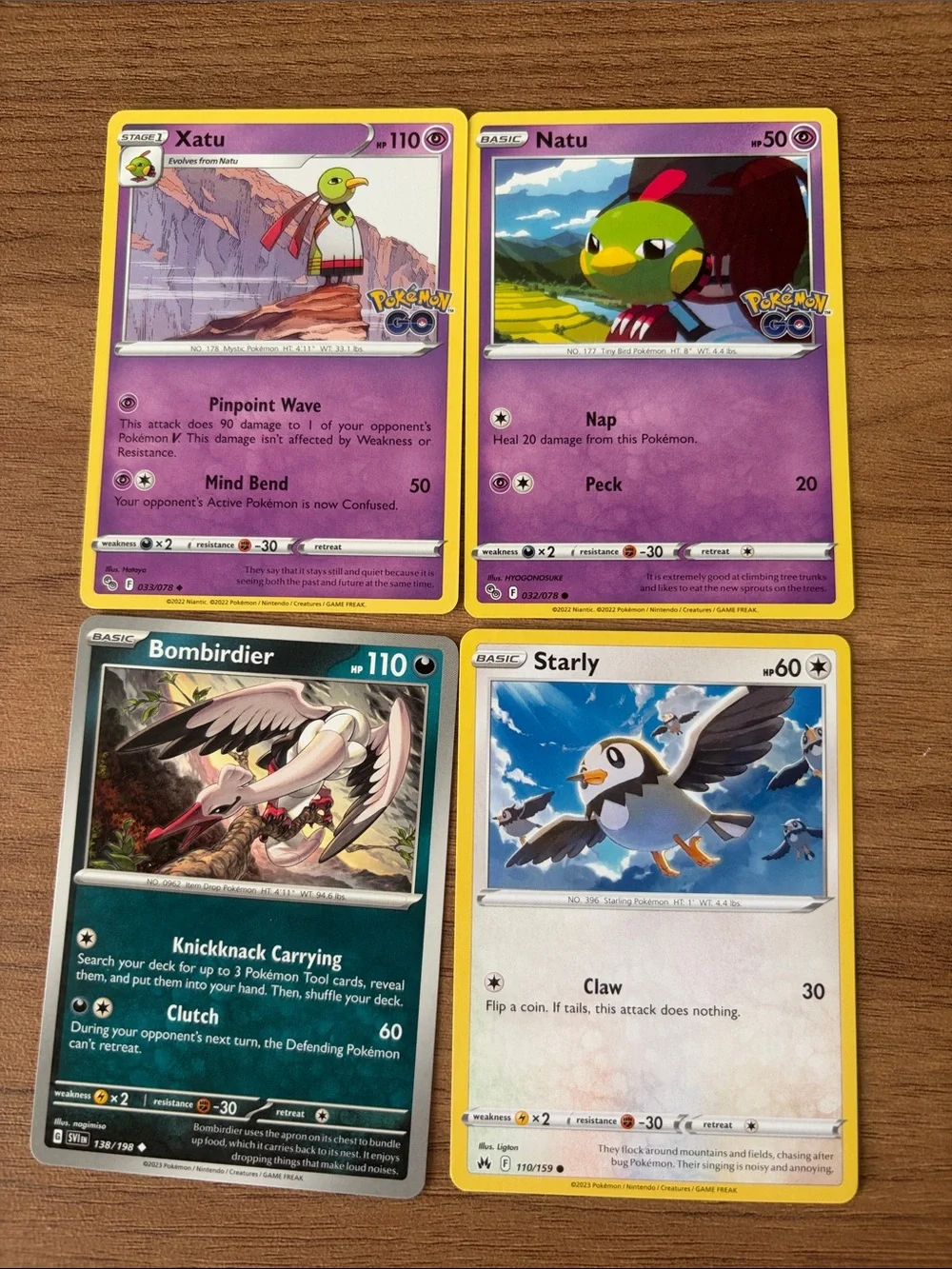 🐦 Bird Pokémon Card Lot | Swanna Mandibuzz Bombirdier Hawlucha ✨5/$25✨